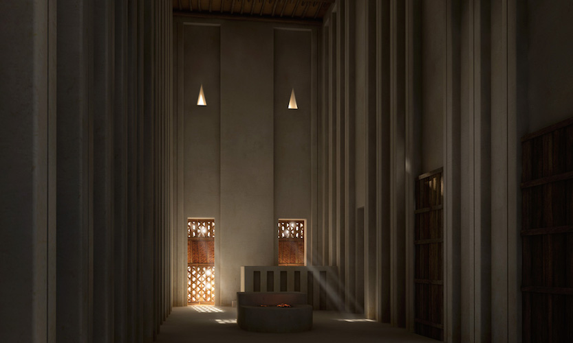Interior view of the two-story version of the "White Temple," Digital reconstruction of the White Temple, Uruk (modern Warka), c, 3517–3358 B.C.E. © artefacts-berlin.de; scientific material: German Archaeological Institute