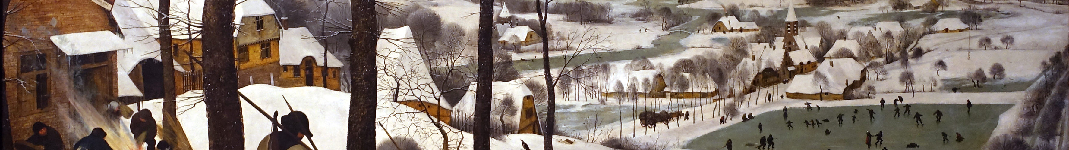 Pieter Bruegel the Elder, Hunters in the Snow (Winter), 1565, oil on wood, 162 x 117 cm (Kunsthistorisches Museum, Vienna; photo: Steven Zucker, CC BY-SA-NC 2.0)