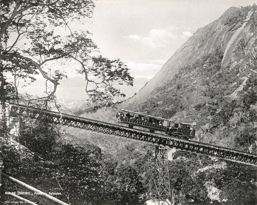 Marc Ferrez, Silvestre bridge on the railway to the Corcovado, c. 1890, collotype, 29 x 23 cm Instituto Moreira Salles, Rio de Janeiro, Brazil)
