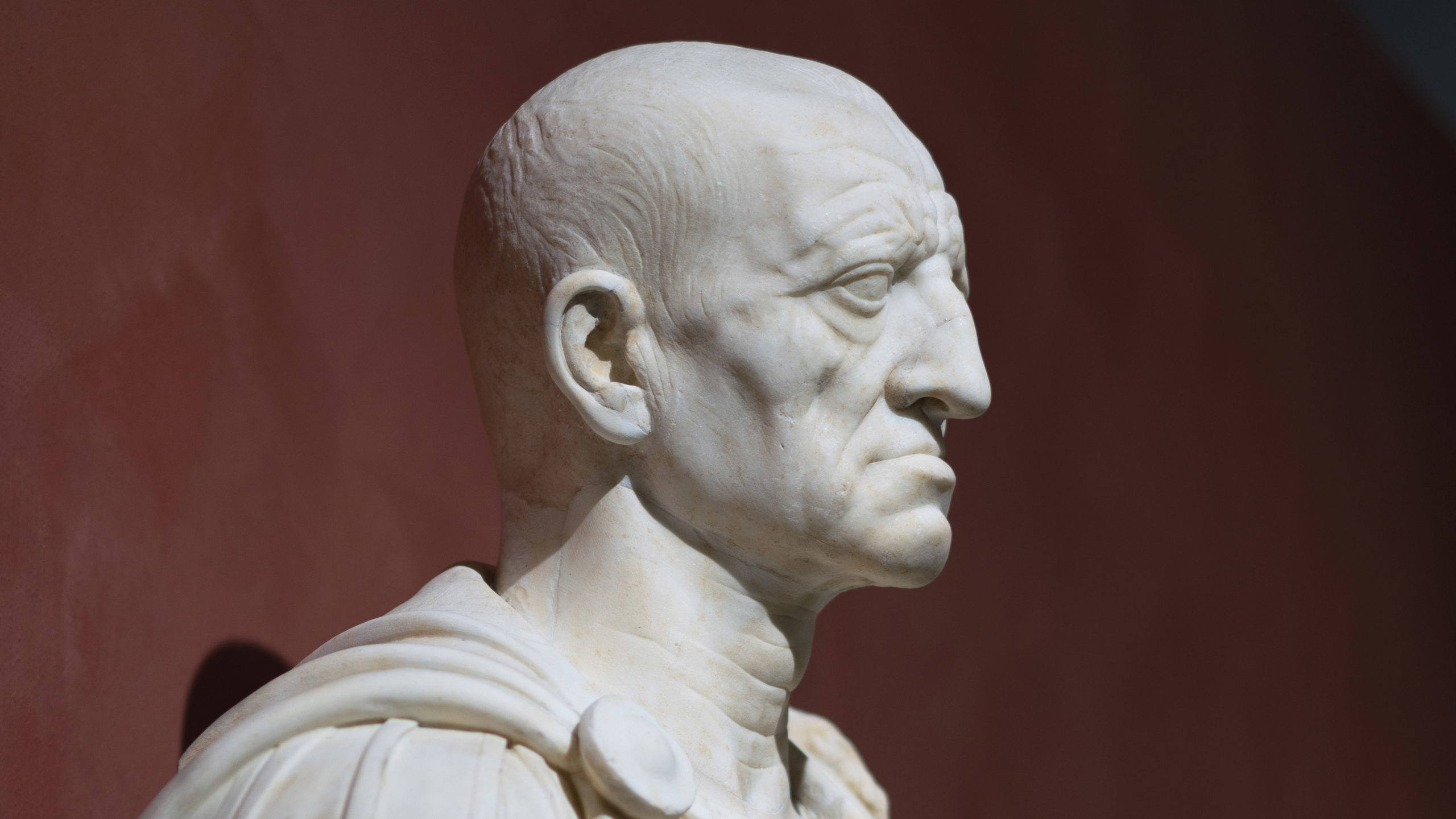 Head of a Roman Patrician from Otricoli, c. 75–50 BCE, marble (Palazzo Torlonia, Rome, photo: Steven Zucker, CC BY-NC-SA 2.0)