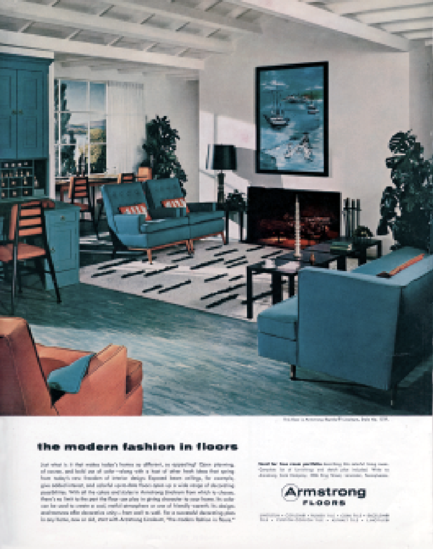 Advertisement for Armstrong Royal Floors in Ladies’ Home Journal (June 1955)