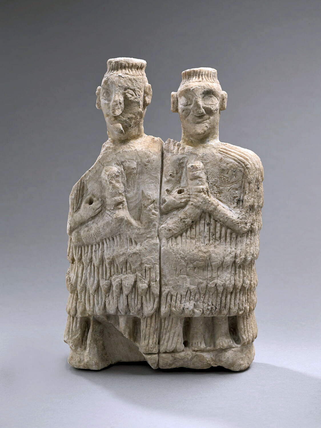 Gala Priests, from the Temple of Inanna at Mari, about 2450 BCE. Paris, Musée du Louvre