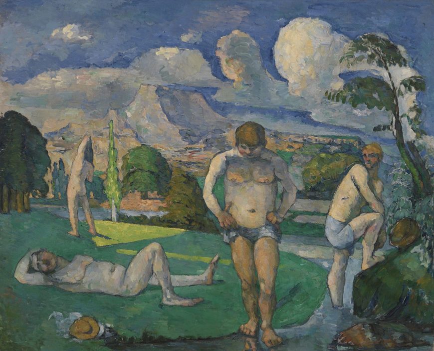 Paul Cézanne, Bathers at Rest, 1876–77, oil on canvas, 82 x 101 cm (The Barnes Foundation, Philadelphia)