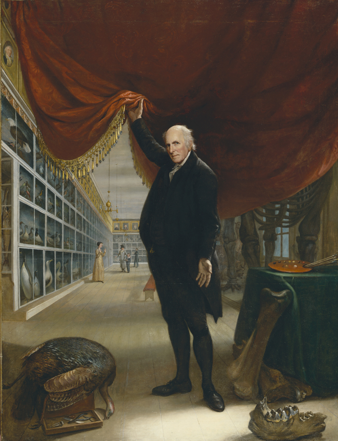 Charles Willson Peale, The Artist in His Museum, 1822, oil on canvas, 263.5 x 202.9 cm (Pennsylvania Academy of the Fine Arts)