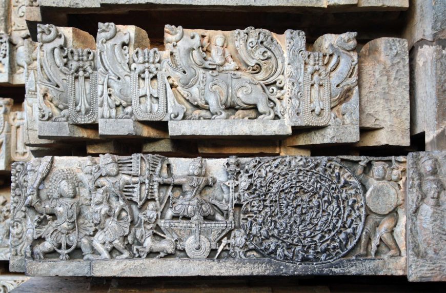 episodes from the Mahabharata, frieze, Hoysaleshvara
