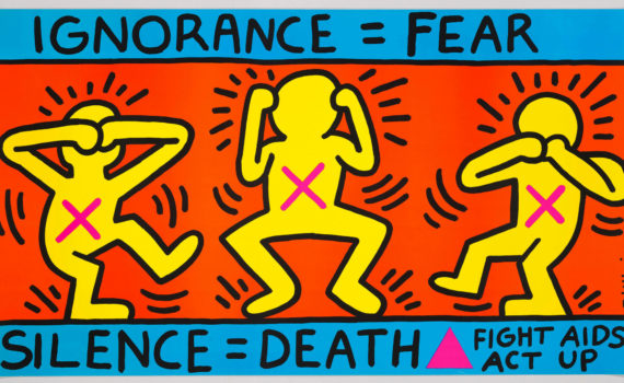Keith Haring, Ignorance = Fear / Silence = Death, 1989. New York, Whitney Museum of American Ar