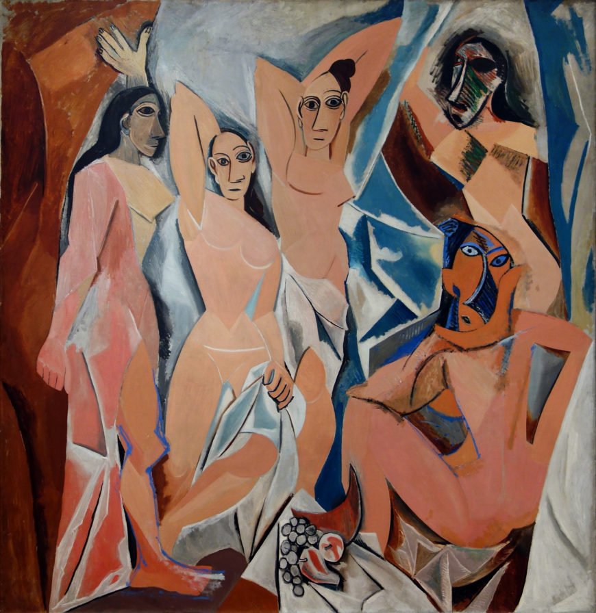 Pablo Picasso, Les Demoiselles d'Avignon, 1907, oil on canvas, 8' x 7' 8" (243.9 x 233.7 cm) (Museum of Modern Art, New York, photo: Steven Zucker, CC BY-NC-SA 2.0)