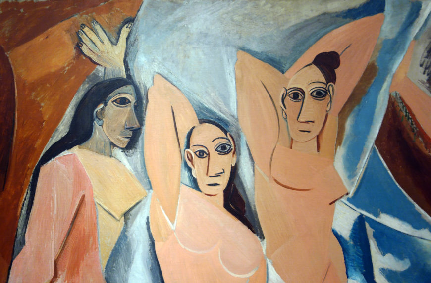 Detail, Pablo Picasso, Les Demoiselles d'Avignon, 1907, oil on canvas, 8' x 7' 8" (243.9 x 233.7 cm) (Museum of Modern Art, New York, photo: Steven Zucker, CC BY-NC-SA 2.0)