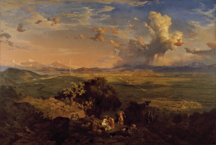 Eugene Landesio, The Valley of Mexico from the Hill in Tenayo, 1870, oil on canvas, 150.5 x 213 cm (Museo Nacional de Arte, INBA, Mexico City, photo: DcoetzeeBot, public domain)