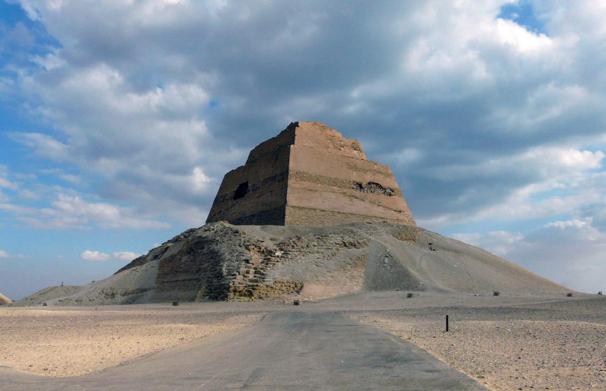 The second pyramid after Djoser's, Meidum pyramid, built for Snefru, 3rd Dynasty (photo: Kurohito, CC BY-SA 3.0)