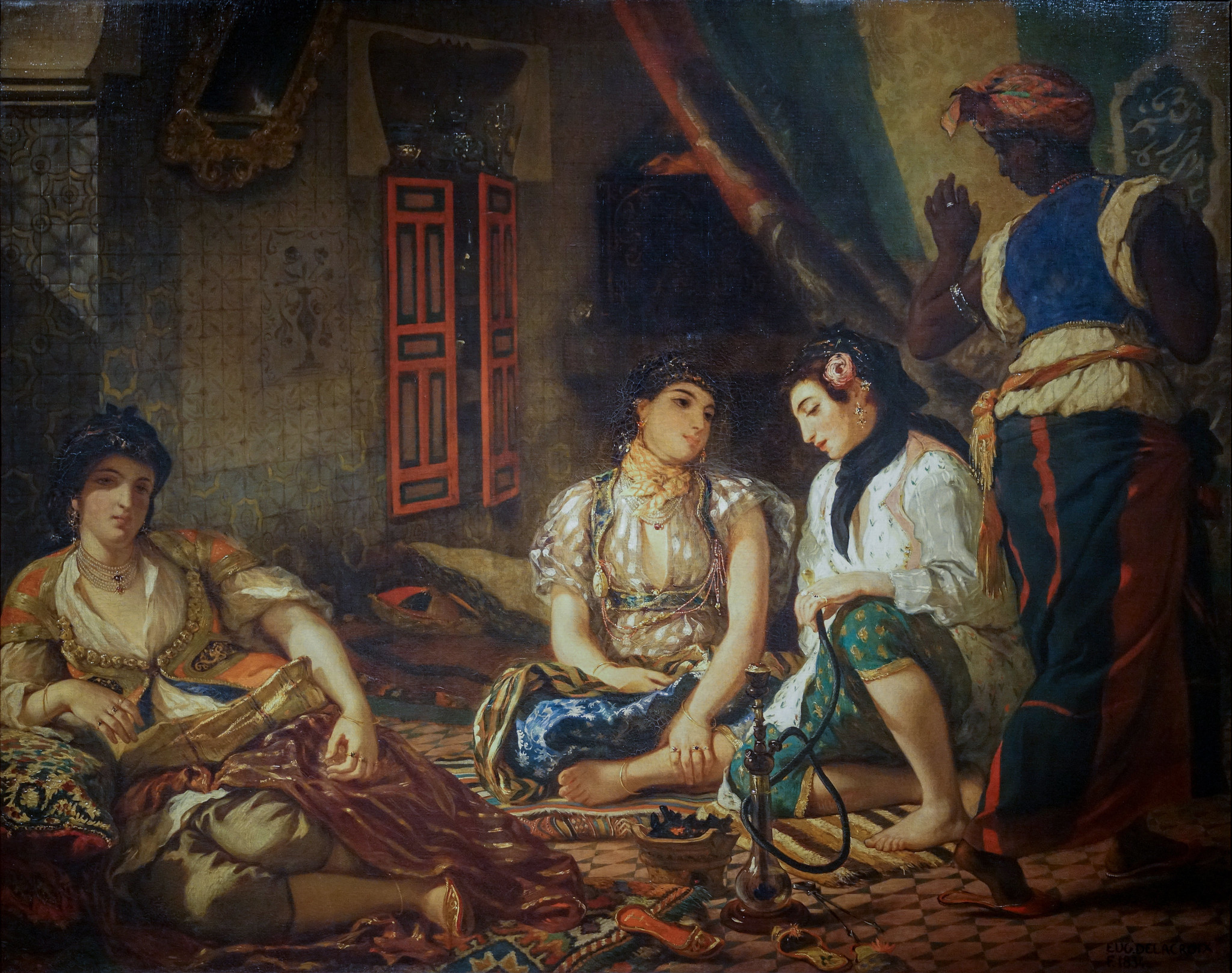 Eugène Delacroix, Women of Algiers, c. 1832–34, oil on canvas, 46 x 37.8 cm (Musée du Louvre, Paris, photo: Steven Zucker, CC BY-NC-SA 2.0)