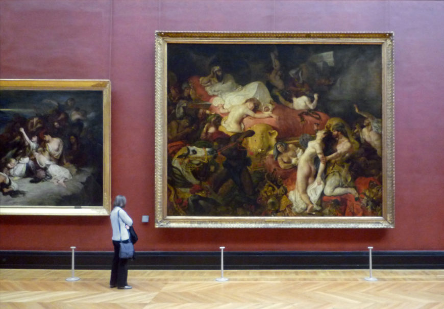 Eugène Delacroix, The Death of Sardanapalus, 1827, oil on canvas, 12' 10" x 16' 3" / 3.92 x 4.96m (Louvre, Paris, photo: Steven Zucker, CC BY-NC-SA 2.0)