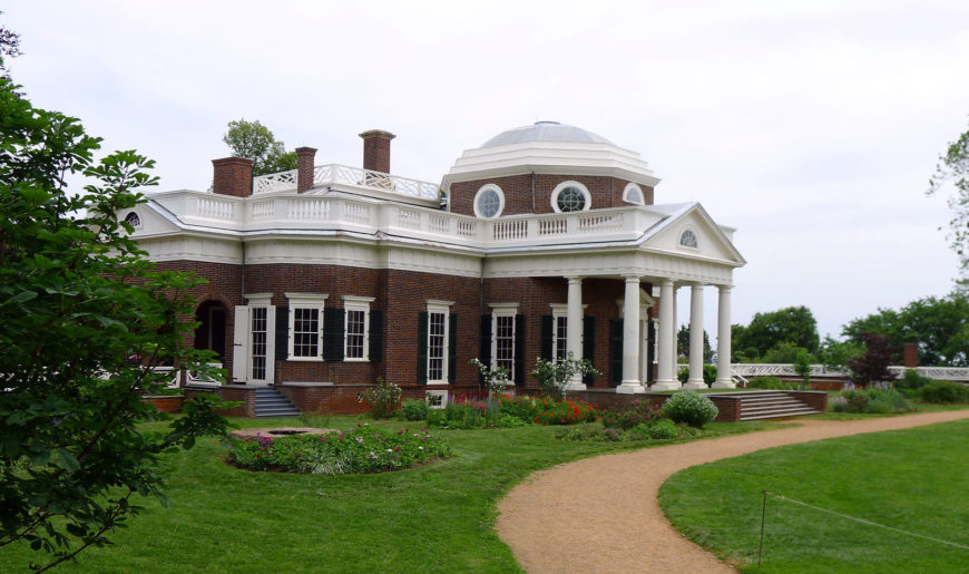 Thomas Jefferson, Monticello (view from the north), Charlottesville, Virginia, 1770–1806 (photo: William Avery Hudson, CC BY-NC-ND 2.0)