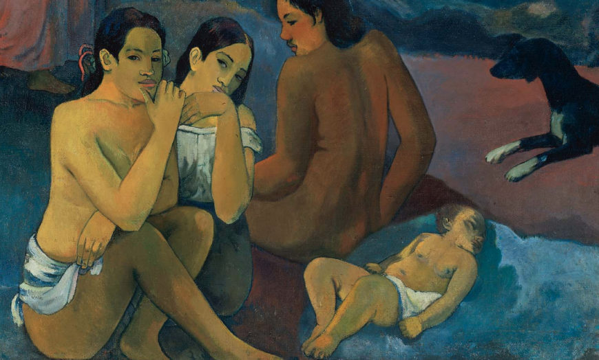 Detail, Paul Gauguin, Where do we come from? What are we? Where are we going?, 1897-98, oil on canvas, 139.1 x 374.6 cm (Museum of Fine Arts, Boston)