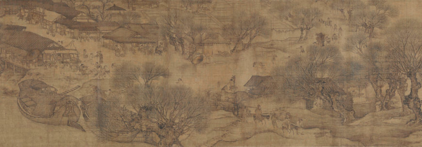 Attributed to Zhang Zeduan, Along the River during Qingming Festival (detail), handscroll, ink and color on silk, 11th–12th century, 24.8 x 528.7 cm (Palace Museum, Beijing)