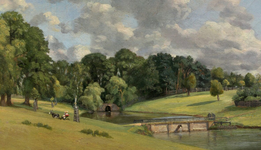 Arch and bridge (detail), John Constable, Wivenhoe Park, Essex, 1816, oil on canvas, 56.1 x 101.2 cm (National Gallery of Art)