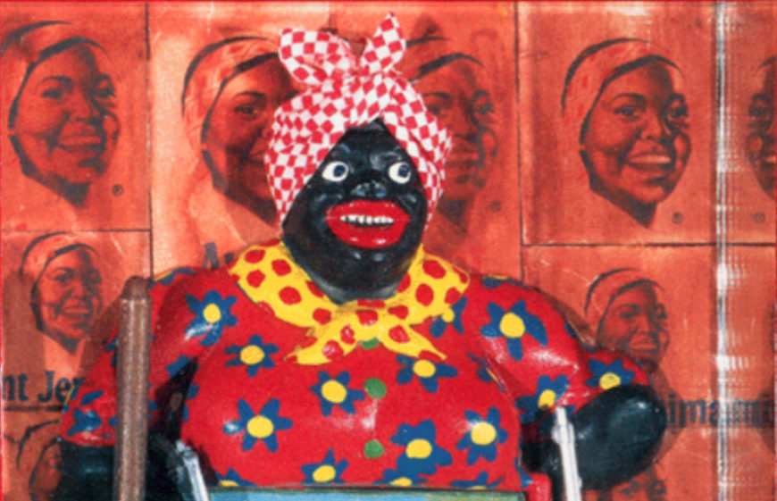 Betye Saar, Liberation of Aunt Jemima, 1972, assemblage, 11 3/4 x 8 x 2 3/4 inches (Berkeley Art Museum and Pacific Film Archive)