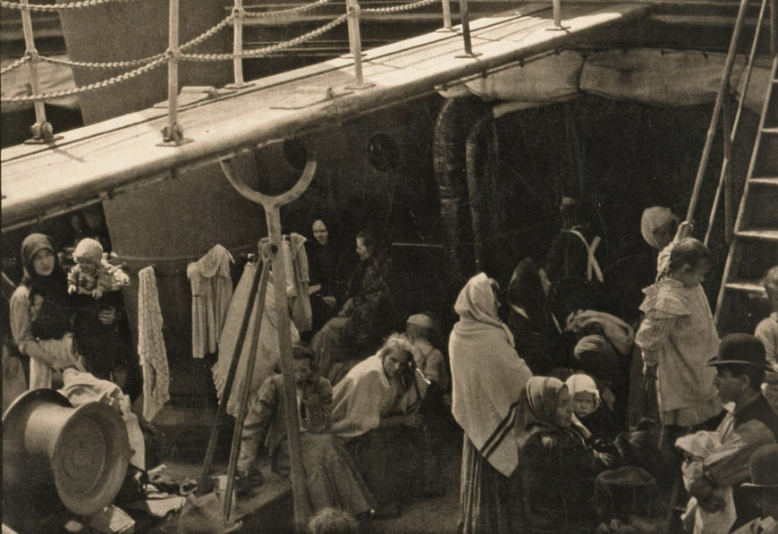 Detail, Alfred Stieglitz, The Steerage, 1907, photogravure, 33.3 x 26.5 cm (Los Angeles County Museum of Art)