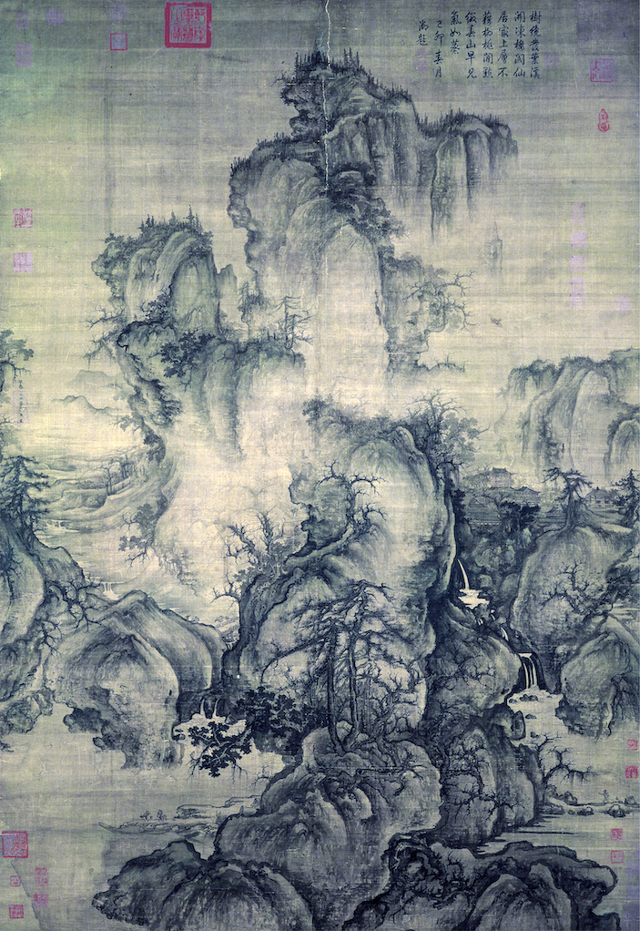 Guo Xi, Early Spring, signed and dated 1072. Hanging scroll, ink and color on silk 158.3x108.1. National Palace Museum, Taipei.