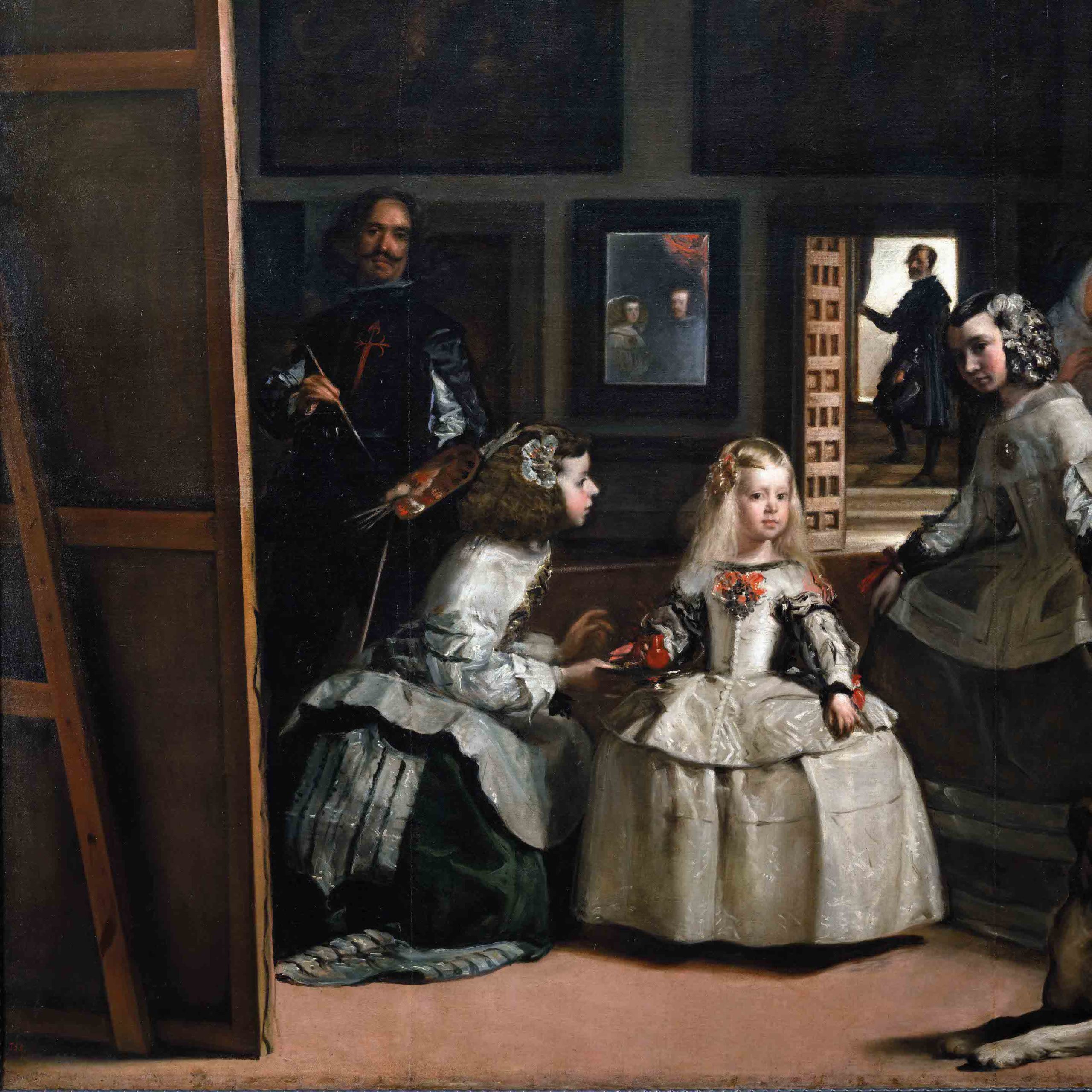 Diego Rodríguez de Silva y Velázquez, Las Meninas, c. 1656, oil on canvas, 125 1/4 x 108 5/8″ / 318 x 276 cm (Museo Nacional Del Prado, Madrid)