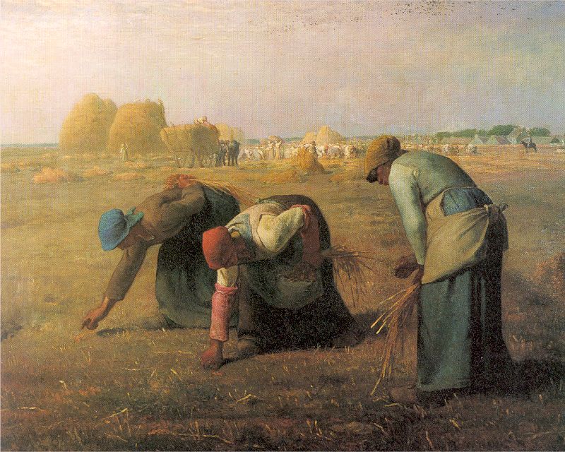 Jean-François Millet, The Gleaners, 1857 (Musée d'Orsay, Paris, photo: Liftarn, public domain)