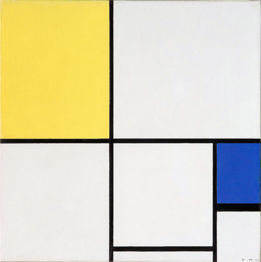 Piet Monfrian, Composition with Yellow and Blue, 1932, oil on canvas, 55,5 x 55,5 cm (Fondation Beyeler, Basel)