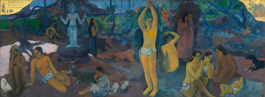 Paul Gauguin, Where do we come from? What are we? Where are we going?, 1897-98, oil on canvas, 139.1 x 374.6 cm (Museum of Fine Arts, Boston)