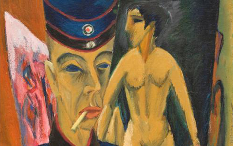 Ernst Ludwig Kirchner, <em>Self-Portrait As a Soldier</em>
