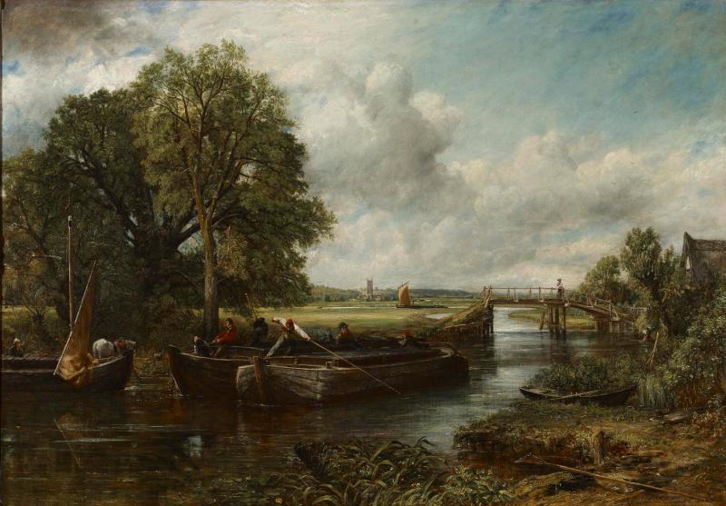 John Constable, View on the Stour near Dedham, 1822, oil on canvas, 51 x 74 inches (The Huntington Library, photo: Maltaper, public domain)