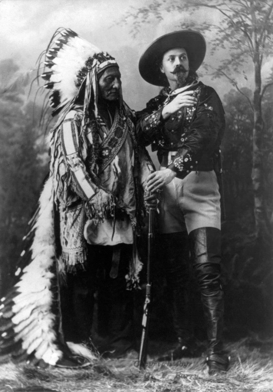 William Notman & Son, Sitting Bull and Buffalo Bill, Montreal, 1885. Silver Salts on Glass, Gelatin Dry Plate Process. 6.69 x 4.72 in. (17 x 12 cm.) McCord Museum.