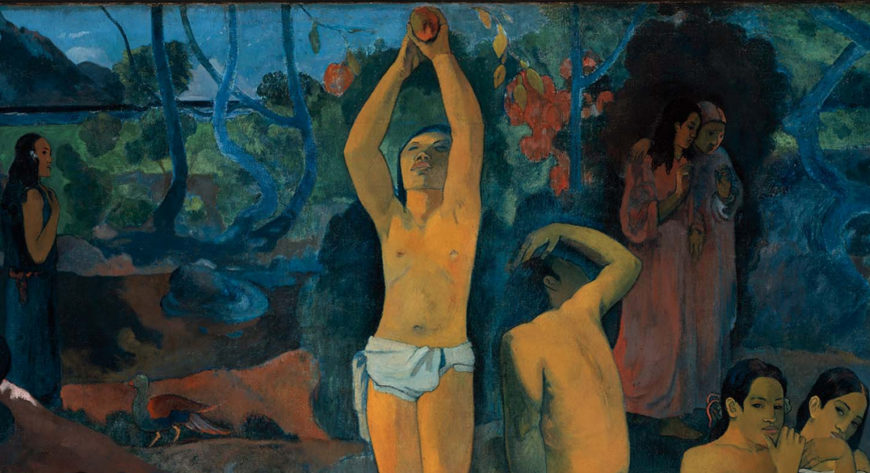 Detail, Paul Gauguin, Where do we come from? What are we? Where are we going?, 1897-98, oil on canvas, 139.1 x 374.6 cm (Museum of Fine Arts, Boston)