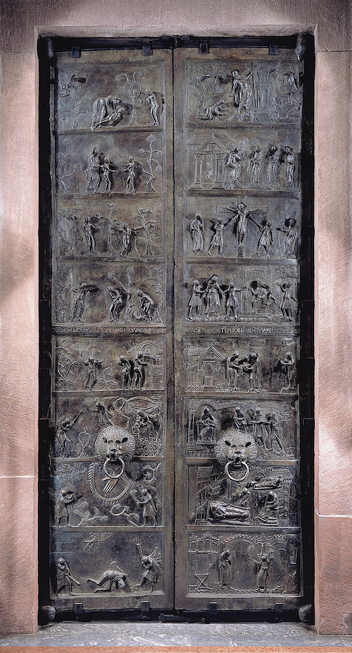 Bronze doors, 1015, commissioned by Bishop Bernward for Saint Michael's, Hildesheim (Germany)