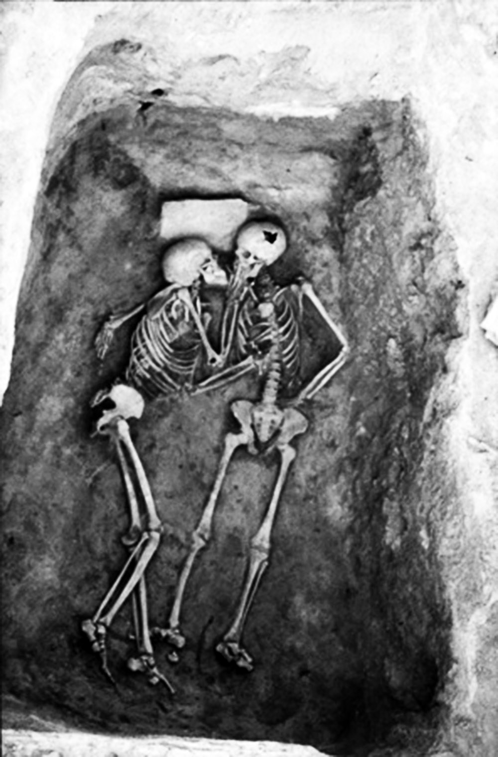 Hasanlu Couple, 9th century BCE, West Azerbaijan Province of Iran. Photo: Penn Museum #97482