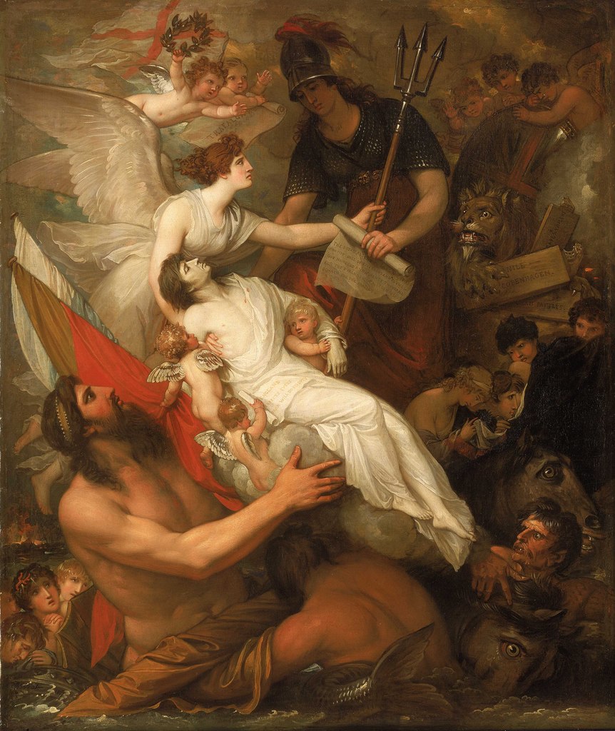 Benjamin West, The Immortality of Nelson, 1807, oil on canvas, 90.8 x 76.2 cm (National Maritime Museum, Greenwich)