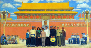 Sun Zixi, In Front of Tiananmen, 1964. Oil on canvas, 153 x 294 cm. National Art Museum of China, Beijing.