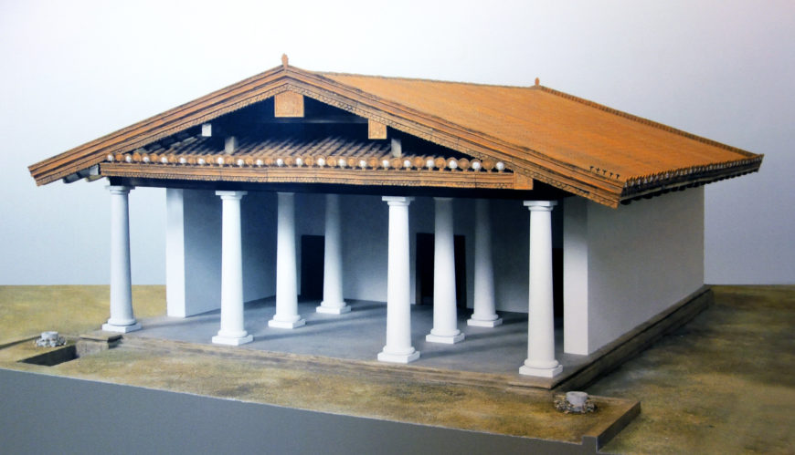 Reconstruction of an Etruscan Temple of the 6th century according to Vitruvius (photo: Steven Zucker, CC BY-NC-SA 2.0)
