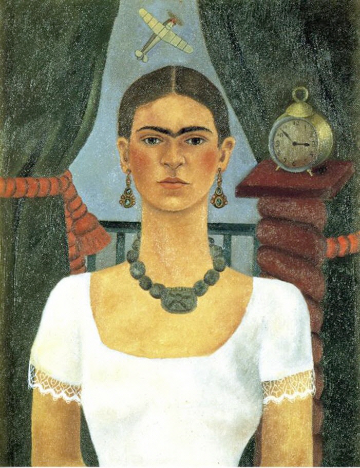 Frida Kahlo, Self-portrait (Time Flies), 1929 (private collection)