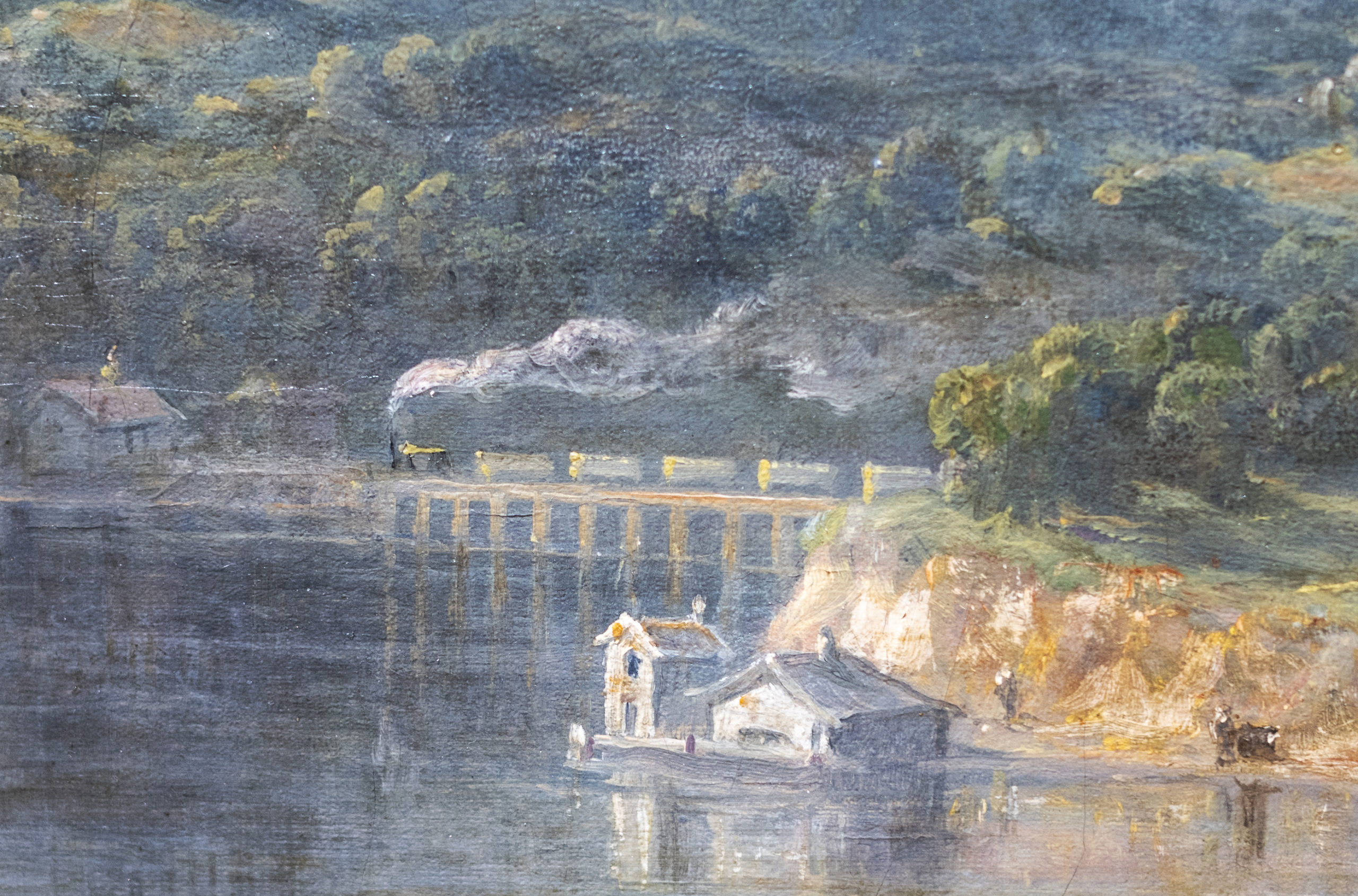 Train (detail), Asher B. Durand, Progress (The Advance of Civilization), 1853, oil on canvas, 58 7/16 x 82 1/4 x 4 3/8 inches (Virginia Museum of Fine Arts; photo: Steven Zucker, CC BY-NC-SA 2.0)