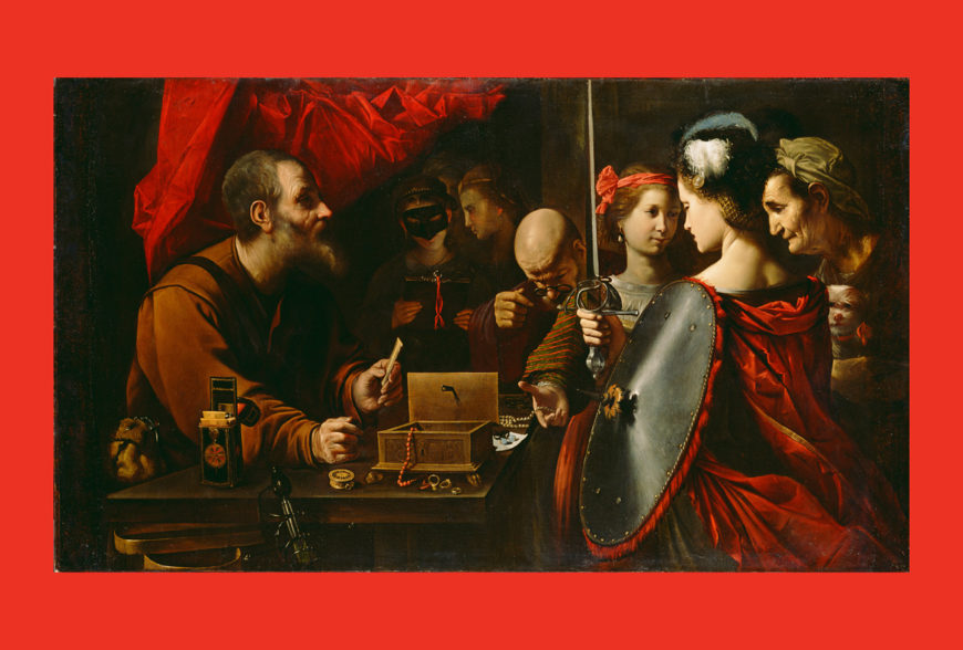 Achilles among the Daughters of Lycomedes, about 1625–1630, Pietro Paolini. Oil on canvas, 50 × 80 in (J. Paul Getty Museum, 78.PA.363)