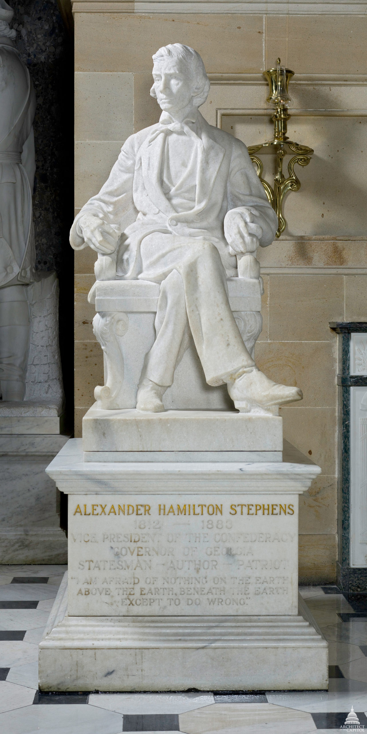 Gutzon Borglum, Alexander Hamilton Stephens, given 1927, National Statuary Hall, U.S. Capitol (photo: Architect of the Capitol)