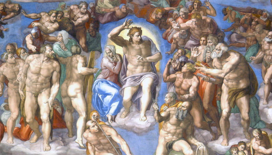 Christ, Mary, and Saints (detail), Michelangelo, Last Judgment, Sistine Chapel, altar wall, fresco, 1534–41 (Vatican City, Rome; photo: Alonso de Mendoza)