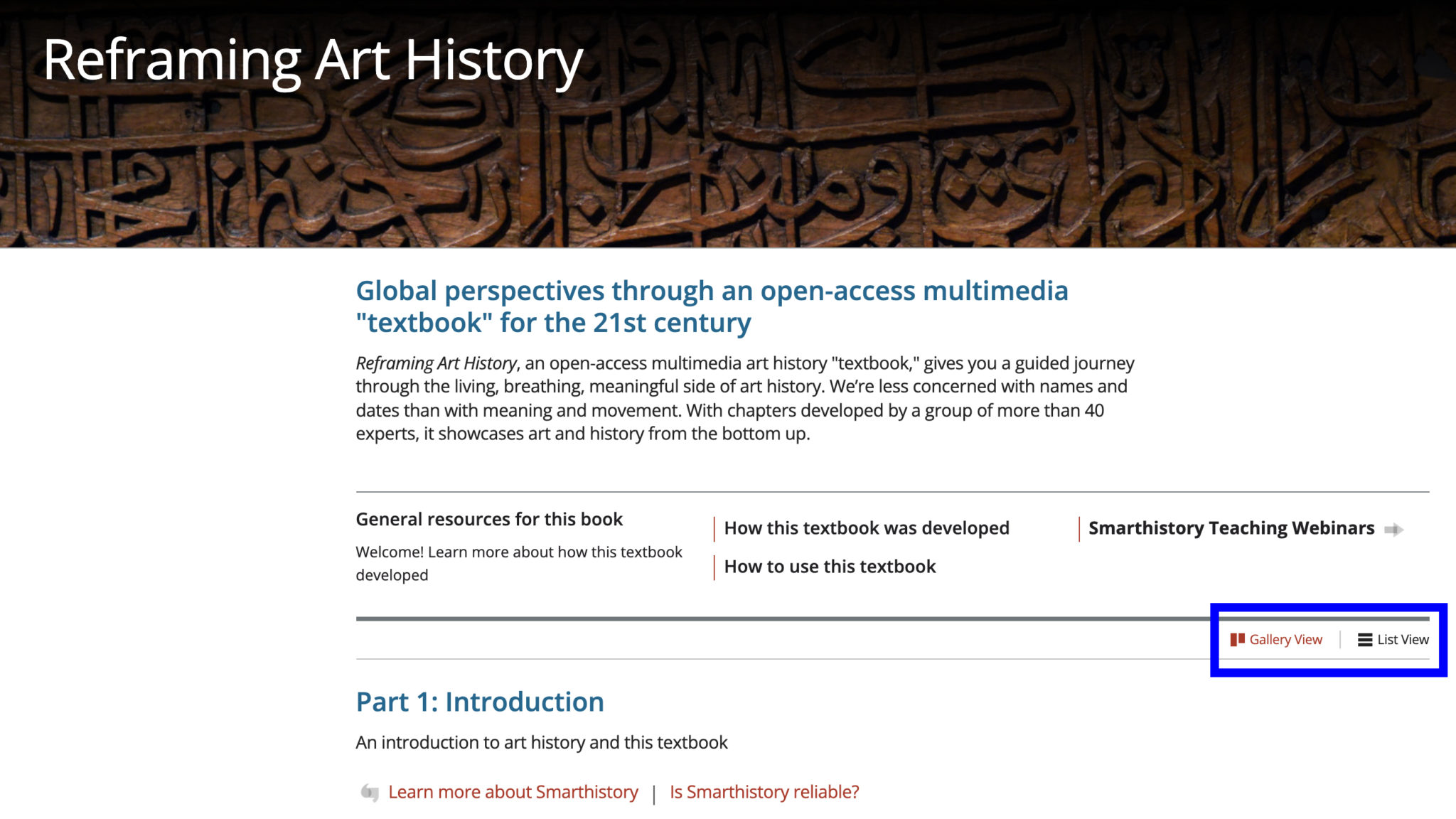 Smarthistory – How Can I Use Reframing Art History?