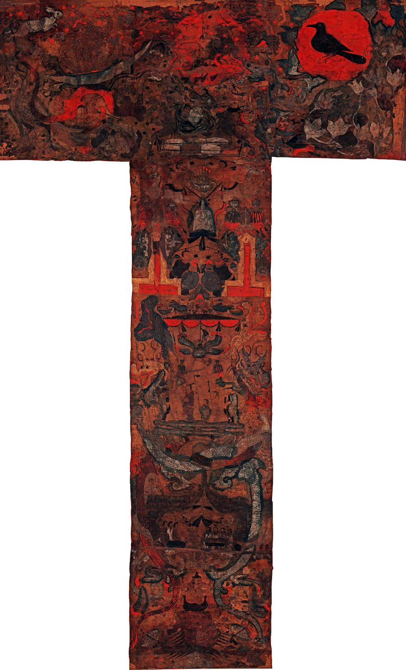 T-shaped banner, silk, Tomb 3 at Mawangdui, Changsha, Hunan Province, 2nd century B.C.E. (Hunan Provincial Museum)