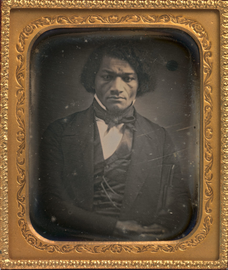 Frederick Douglass, c. 1850, photograph, 6.6 x 5.3 cm (National Portrait Gallery, Smithsonian Institution)