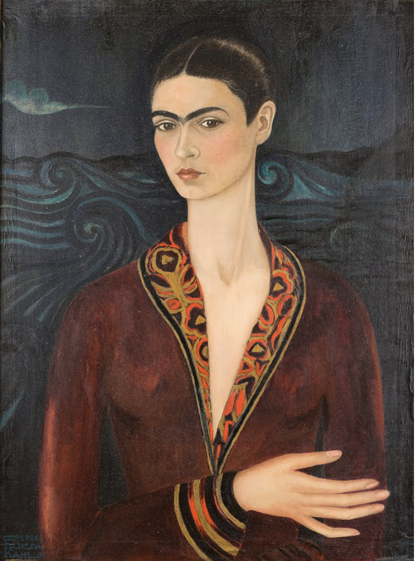 Frida Kahlo, Self-portrait in a Velvet Dress, 1926, oil on canvas (Museo Dolores Olmedo)