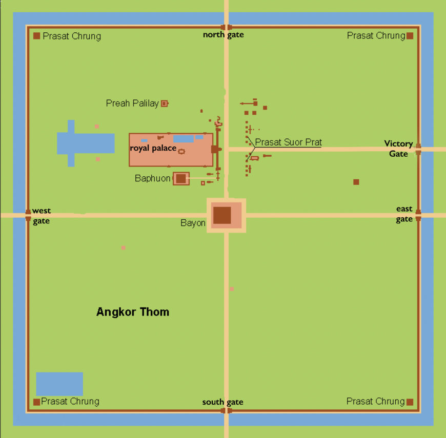 Plan of Angkor Thom (Baldiri, CC BY-SA 3.0)