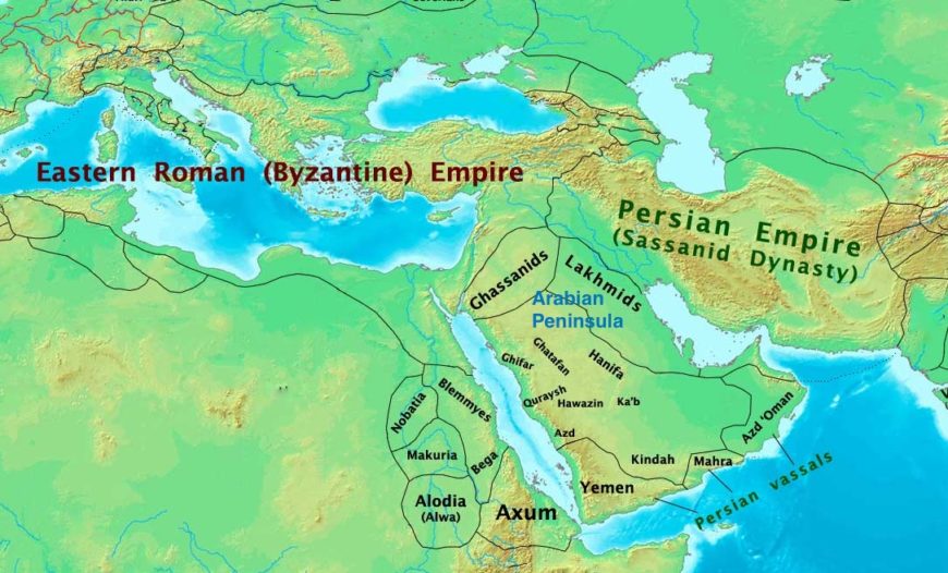 Map of pre-Islamic Arabia