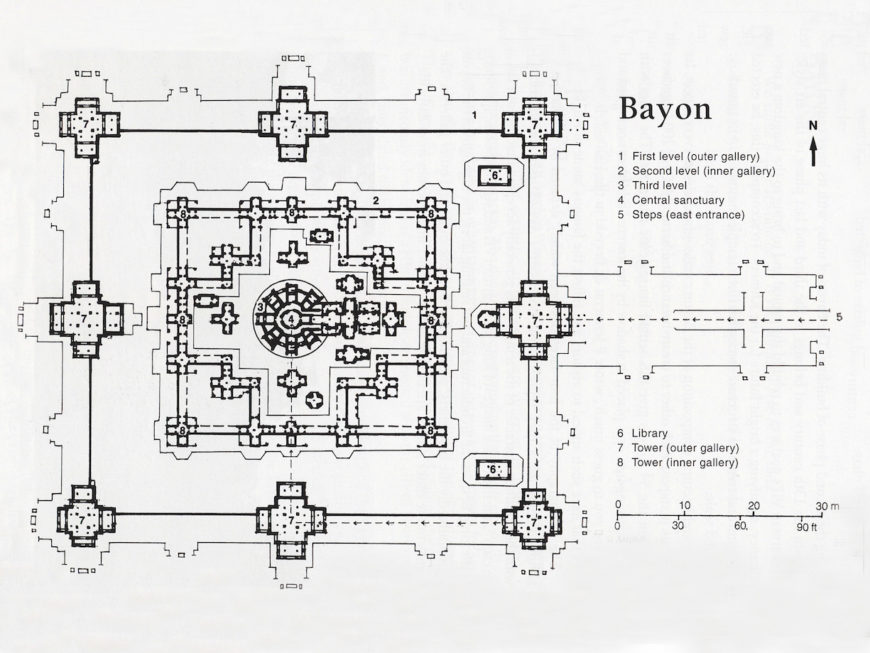 Plan of the Bayon Temple today