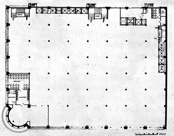 Louis Sullivan, Open floorplan of Carson, Pirie, Scott Building