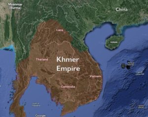 Khmer Empire at its greatest extent, c. 1200